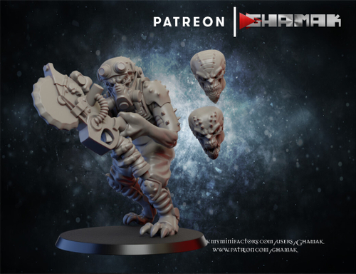 Genestealer Cults Acolyte Hybrids Гибрид №2 миниатюра для dnd, днд, pathfinder, фентези, Настольная игра, НРИ, Варгейм, РПГ