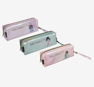 Пенал-косметичка 21,5x8x5 см, ассорти "Mentality" (deVENTE)