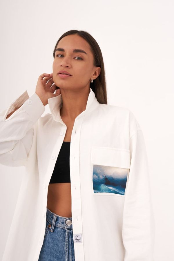 Рубашка Айвазовский хлопковая белая - фото 22