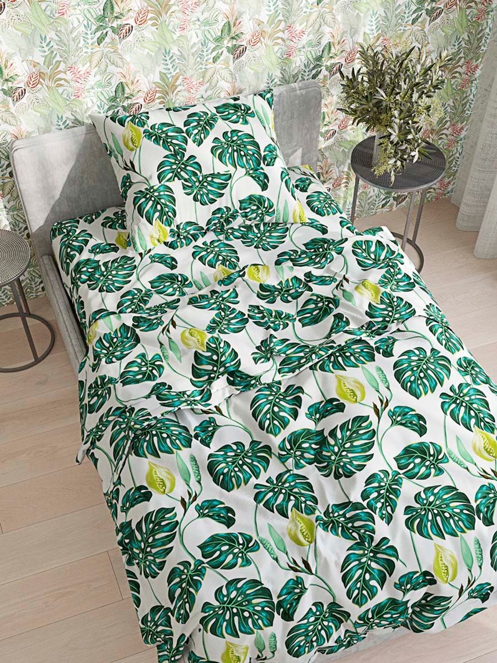 Постельное белье полисатин Simple House "Filiko" 1,5-сп Наволочка 50х70 см 1 шт Простынь на резинке 90x200 см Пододеяльник 145x215 см