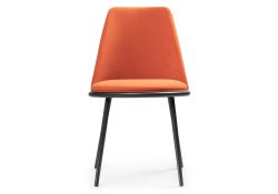 Стул на металлокаркасе Алдис катания флам / черный матовый