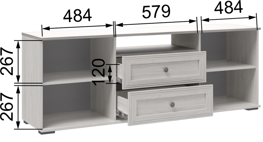 Тумба для ТВ-техники Ричард РТ-1 ясень анкор светлый
