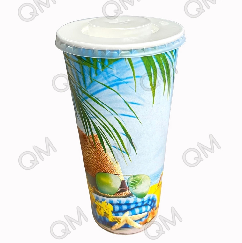 Стакан бумажный 500мл для хол, напитков " Море" (50шт/20уп/1000шт)