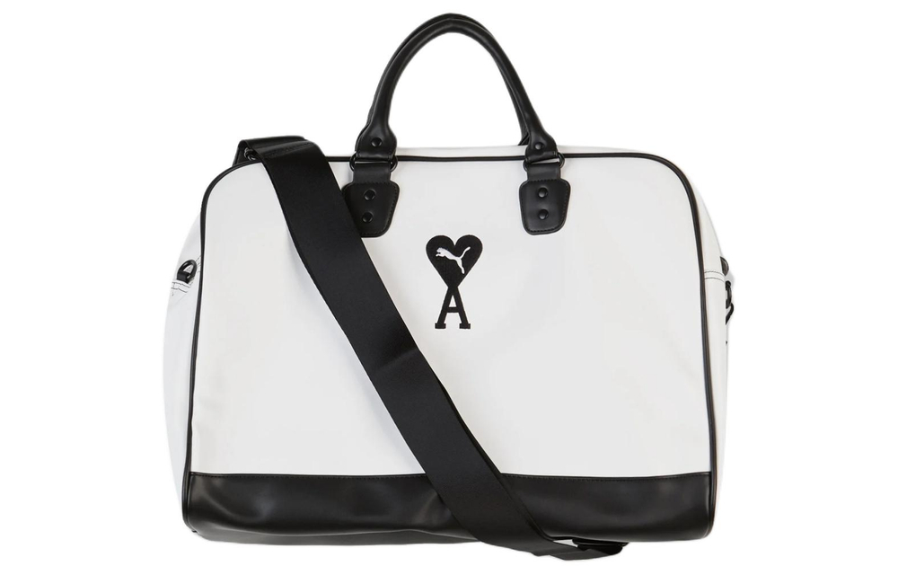 PUMA AMI Collaboration Polyurethane Shoulder Bag, Crossbody Bag, Handbag Regular Unisex White