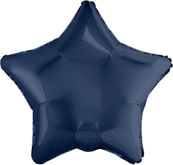 Фигурный шар из фольги с гелием в виде темно-синей заезды цвета сапфир