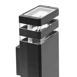 Настенный светильник фасадный уличный двухсторонний 2х60вт под лампу с цоколем Е27. Размер 300х110х65мм. Корпус из Алюминия