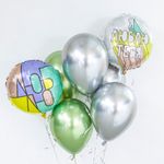 Шар (18"/46 см) Круг, Люблю (тонкие линии)