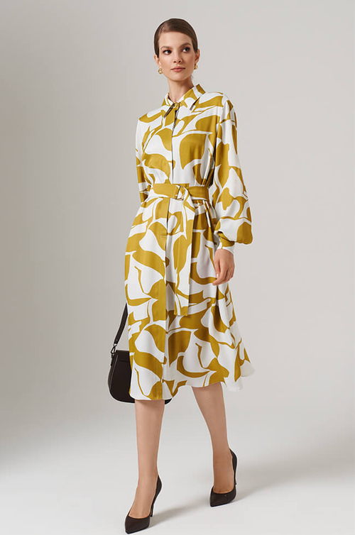 51636 Платье женское (оливковый принт)