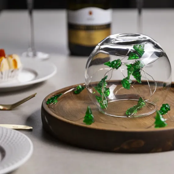 Гирлянда нить-роса с насадками Ёлочка 2 м., IP20, 20 холодных белых LED, 2 режима, ААх2, Luazon Lighting (7867177)