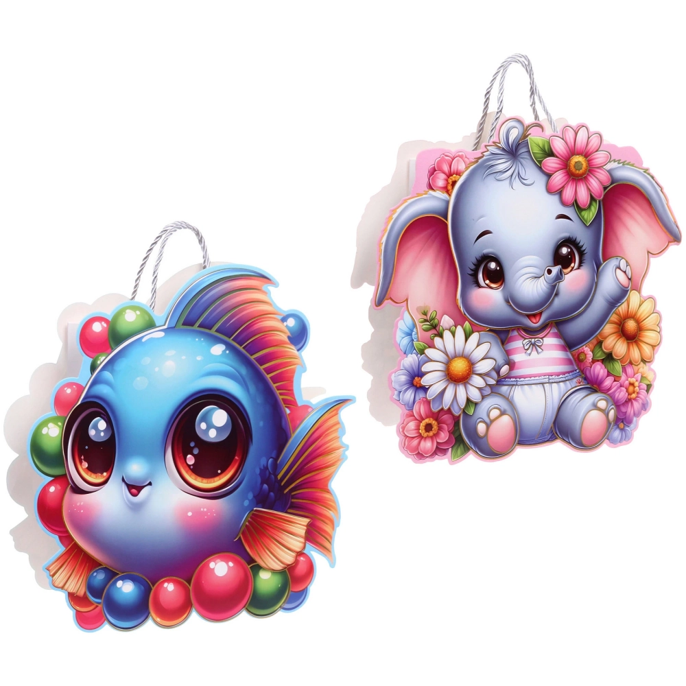 Пакет подарочный «Зверятки» 18*24*9 см