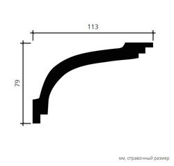 Карниз пенополиуретан, 2000x113x79 мм