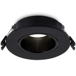 Светильник встраиваемый поворотный, черный, D90xH29мм, под лампу GU10, IP20