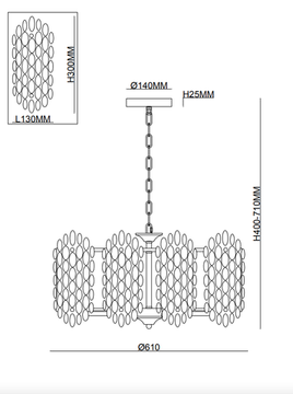Люстра подвесная 5*Е14 1007/03/05P бронза Glazgo Stilfort