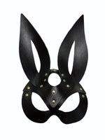 Черная кожаная маска зайки Miss Bunny (Цвет: черный)