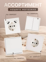 Выключатель одноклавишный внутренний с рамкой белый набор