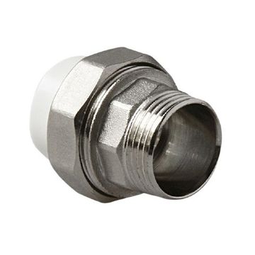 Муфта комбинированная разъемная Pro Aqua 20х1/2" НР с наружной резьбой полипропиленовая