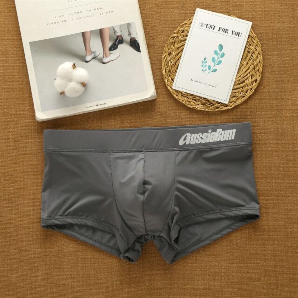 Мужские трусы хипсы серые Aussiebum