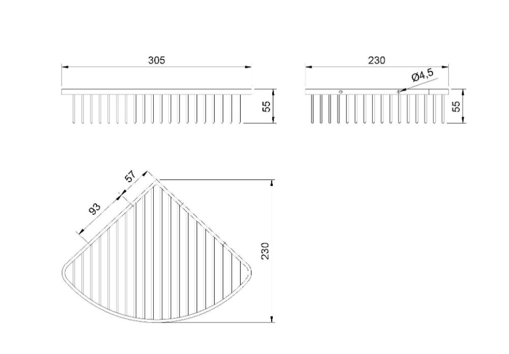 Полка душевая нерж. сталь SOAP 09063.S матовый