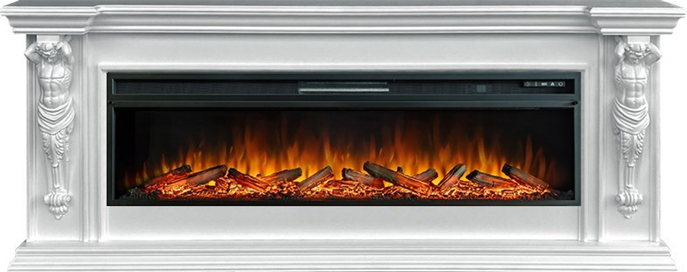 Каминокомплект Sparta 60 - Белый с очагом Vision 60 LOG LED