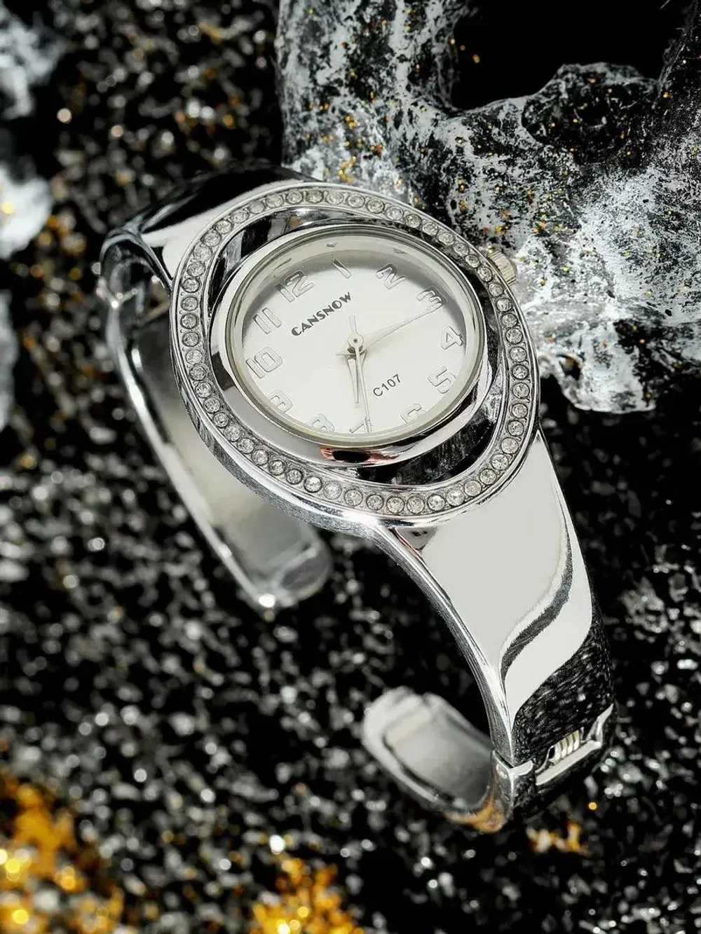 Часы-браслет кварцевые CANSNOW, серебристый W8090-04