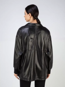 Кожаная куртка демисезонная с капюшоном