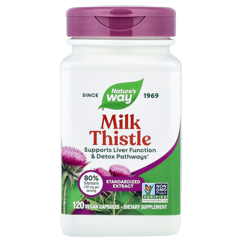 Nature's Way, расторопша, стандартизованный экстракт, 120 веганских капсул