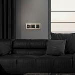 Сенсорный выключатель двухклавишный с подсветкой (черный)