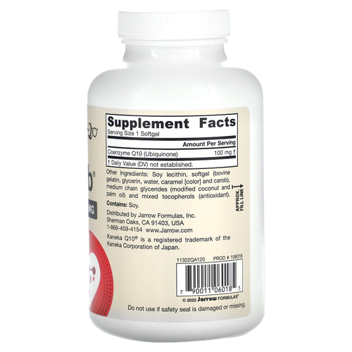 Jarrow Formulas, Q-absorb Co-Q10, 100 мг, 120 капсул