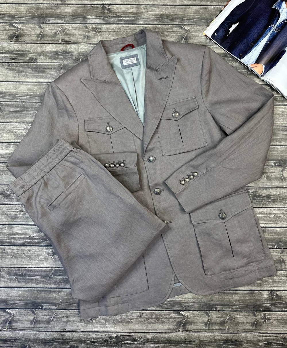 Льняной костюм Brunello Cucinelli
