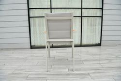 "Кейптаун" стул алюминиевый, ткань текстилен, цвет белый