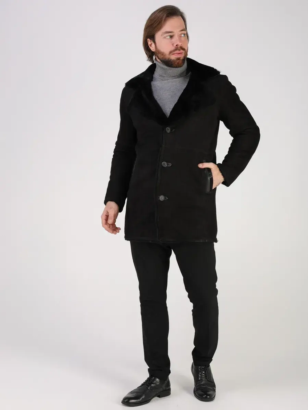 Дубленка зимняя натуральная куртка - пальто