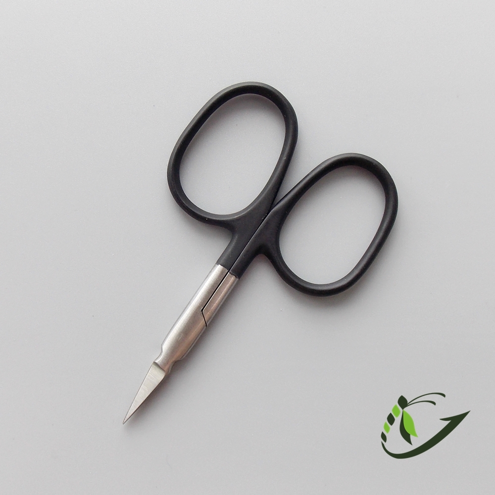 Ножницы прямые Scissors Big loop BLACK 3.5"