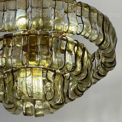 Люстра Cloyd NAMASTE C8 / Ø60 см - латунь - зелен.стекло (арт.11687)