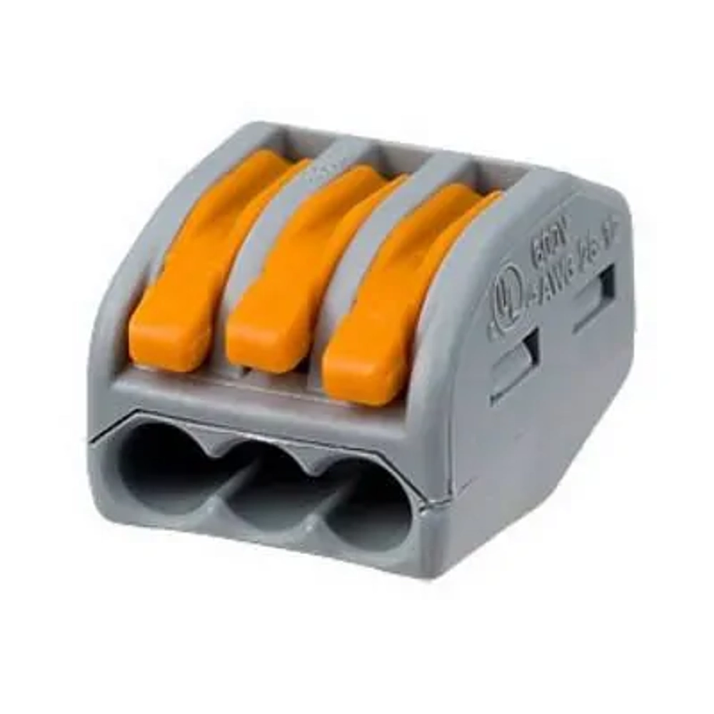 222-413 WAGO Клеммник 3х(0,08-2,5) для медных многожильных проводов