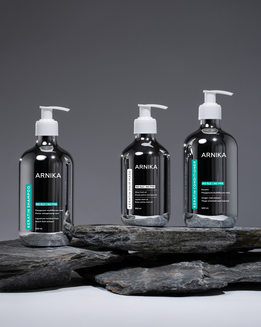 Набор восстанавливающих средств для волос с кератином шампунь, кондиционер, маска