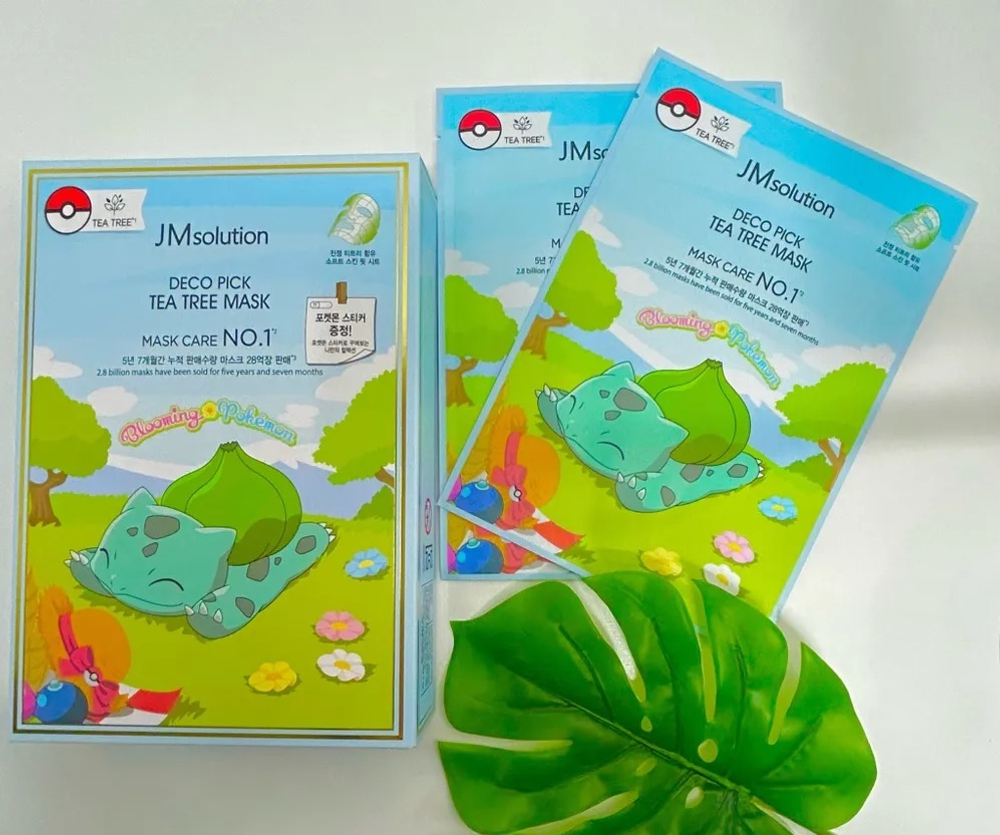 [JM Solution] DECO PICK TEA TREE MASK POKEMON - Противовоспалительная маска с чайным деревом, 30 мл