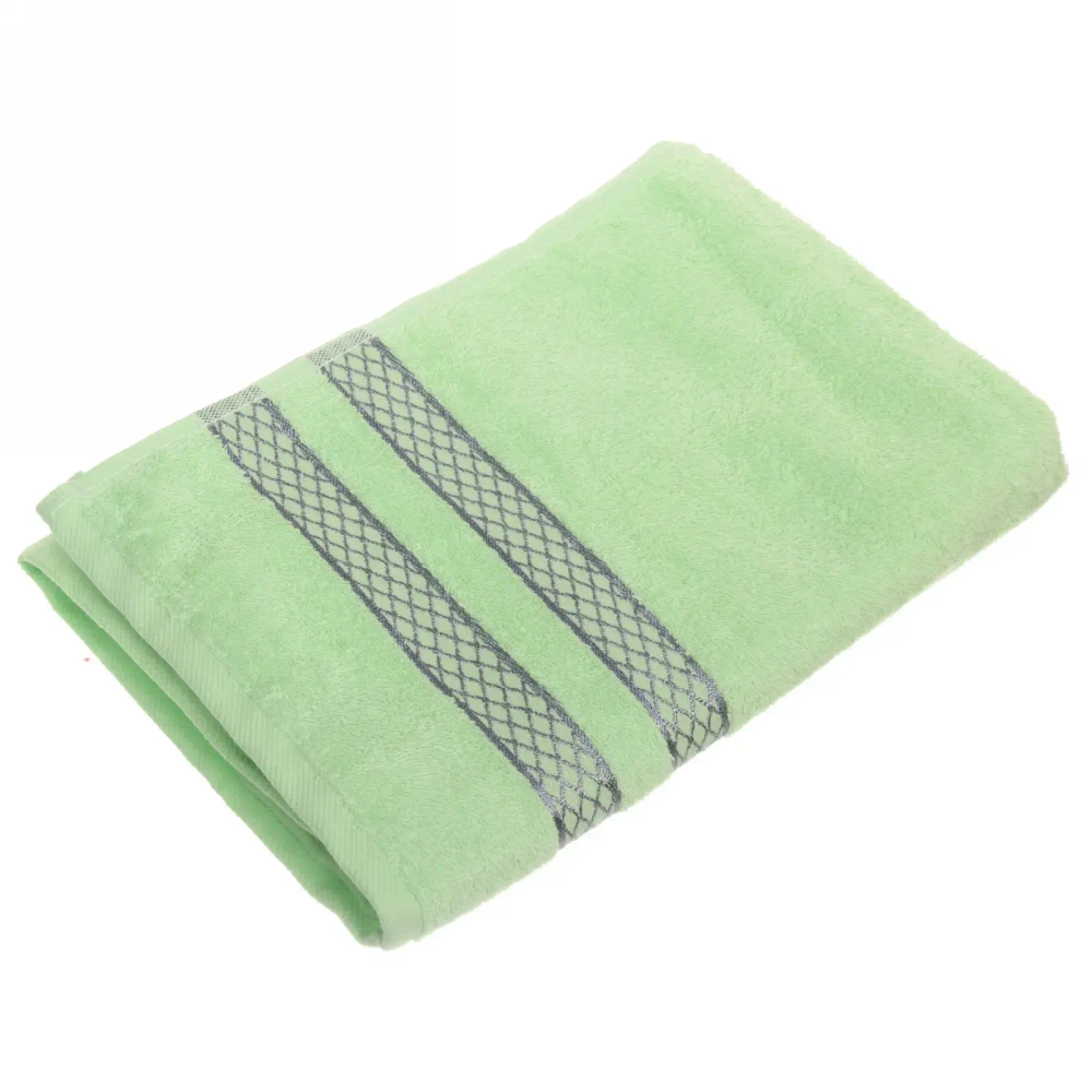 Полотенце махровое 100*150см «SILVER» цвет зеленый 10400 плотность 400гр/м2 с петелькой-подвесом