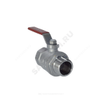 Кран шаровой латунь хром R854L Ду 20 Ру42 ВР/НР полнопроходной рычаг красный Giacomini R854LX024