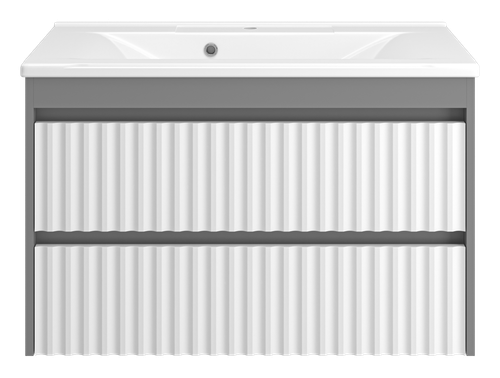 Тумба под раковину Brevita Balaton 90 подвесная (белая, серая)