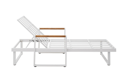 Шезлонг из алюминия MAYA белый  Joygarden