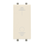 Выключатель двухполюсный одноклавишный модульный, "Avanti", "Ванильная дымка", 1 модуль