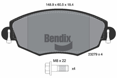 BENDIX Braking - BPD1342-BEN - Brake Pad Set, disc brake