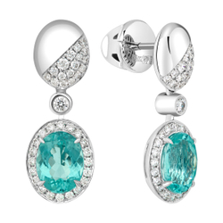 Серьги с Турмалином Параиба и Бриллиантами, E0146-0/1