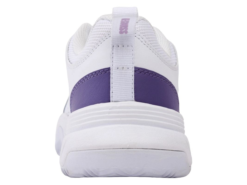 Женские теннисные кроссовки K-Swiss Court Express 2 Clay - white/purple haze/neon lavender