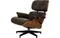 Кресло с оттоманкой Eames Lounge Premium, коричневая кожа