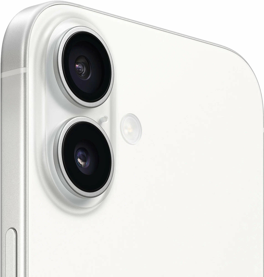 Смартфон Apple iPhone 16 Plus, OLED-экран, 6.7", 128ГБ, белый, nanoSIM+eSIM