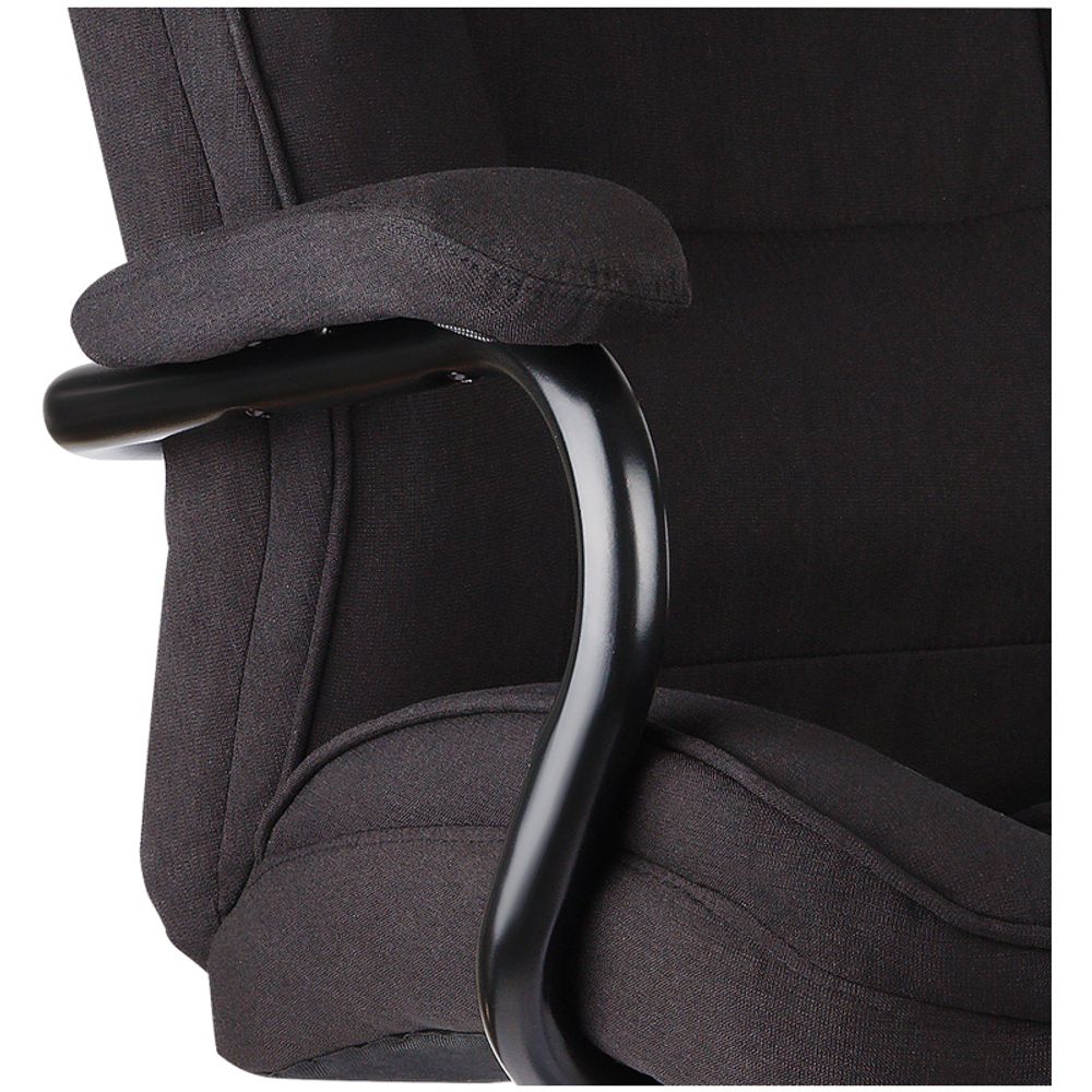 Кресло руководителя Helmi HL-ES01 "Extra Strong" повышенной прочности, ткань черно-серая, до 200кг