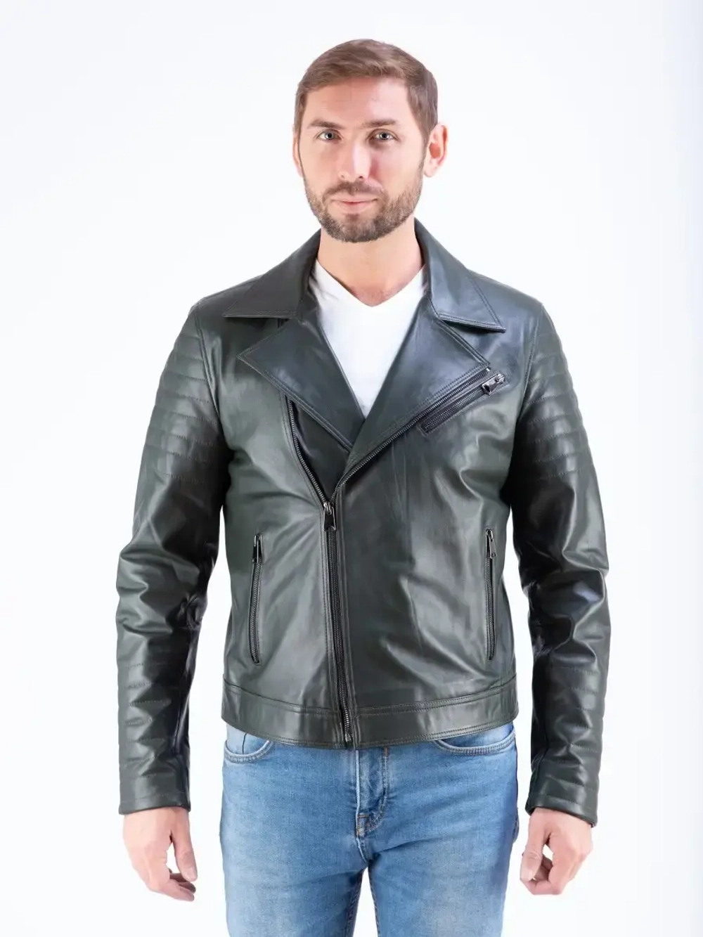 Косуха мужская  кожаная,  куртка мужская