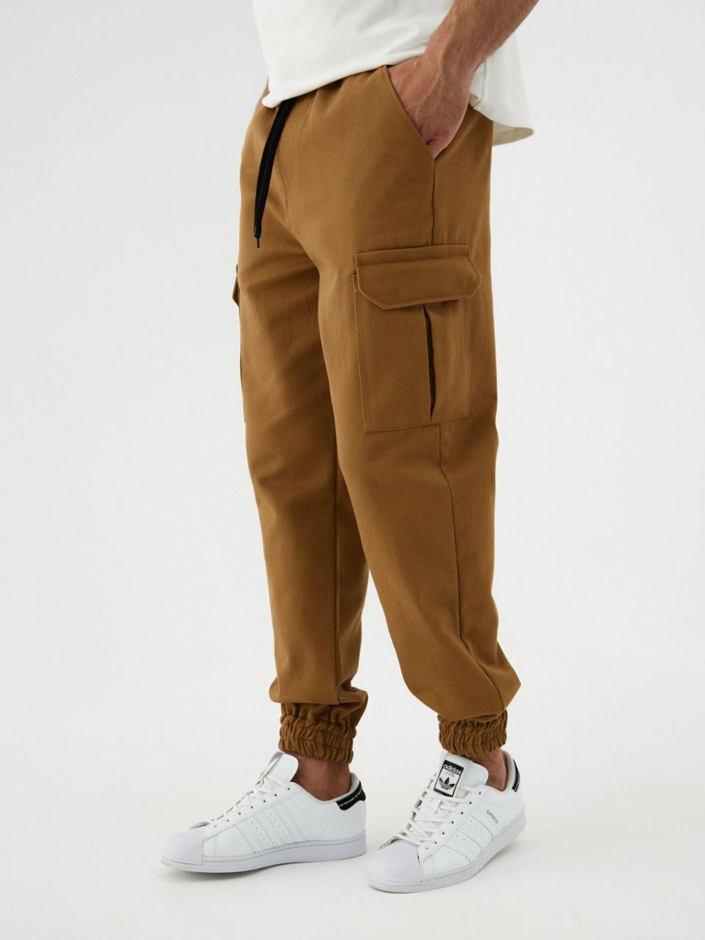 Джоггеры карго хлопковые. Кемэл