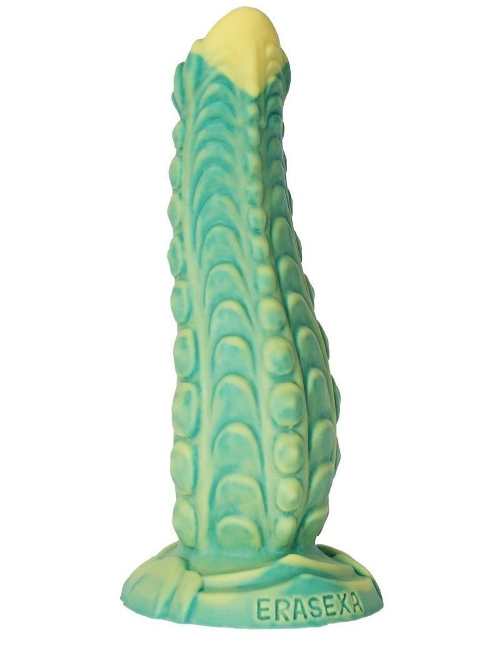 Зелёный фаллоимитатор с чешуйками Аллигатор - 22 см. (Цвет: зеленый)